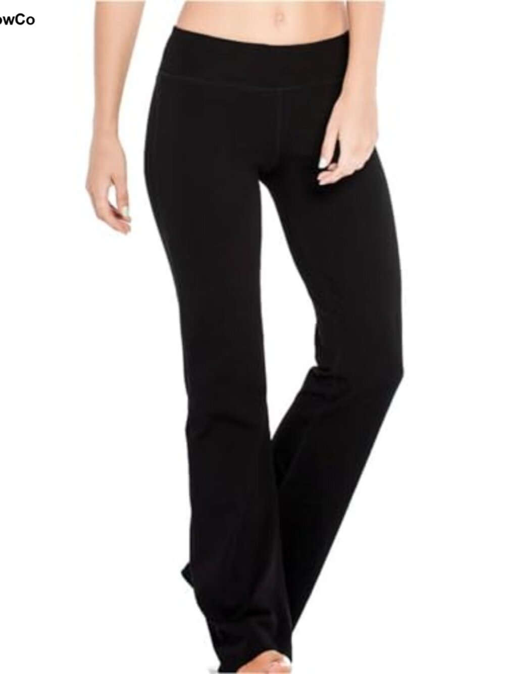Women's Cotton Spandex Bootcut Yoga Pants with Inner Waistband Pocket, High